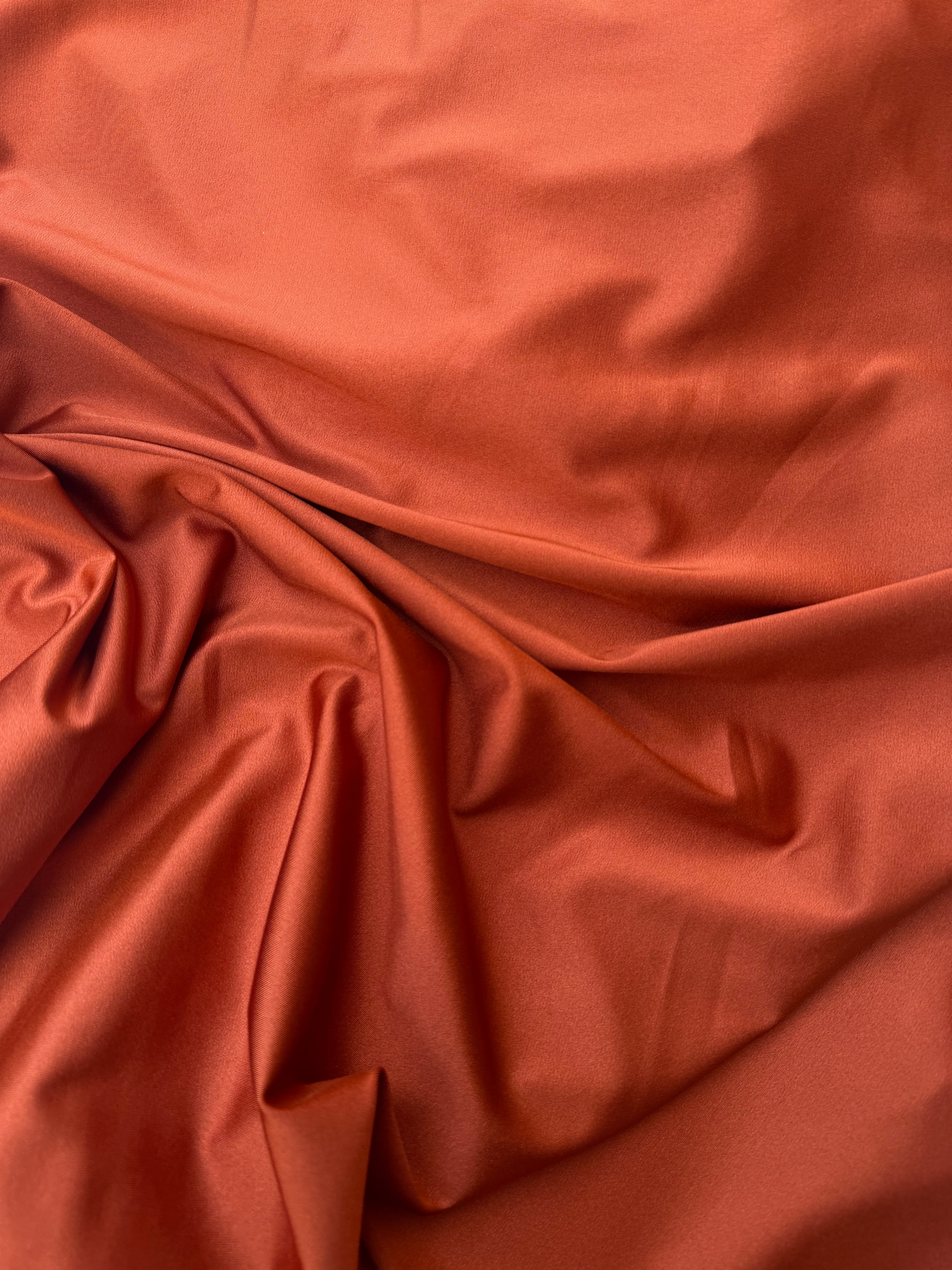Lycra Tinta unita Arancio Tegola Lucida