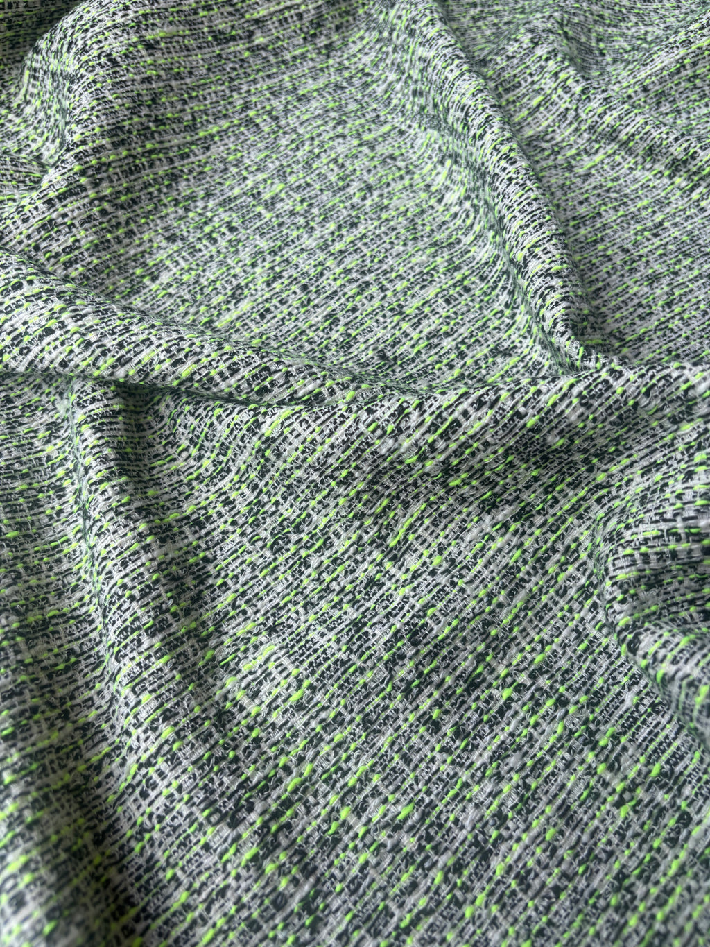 Tessuto Tweed Tipologia Chanel verdino