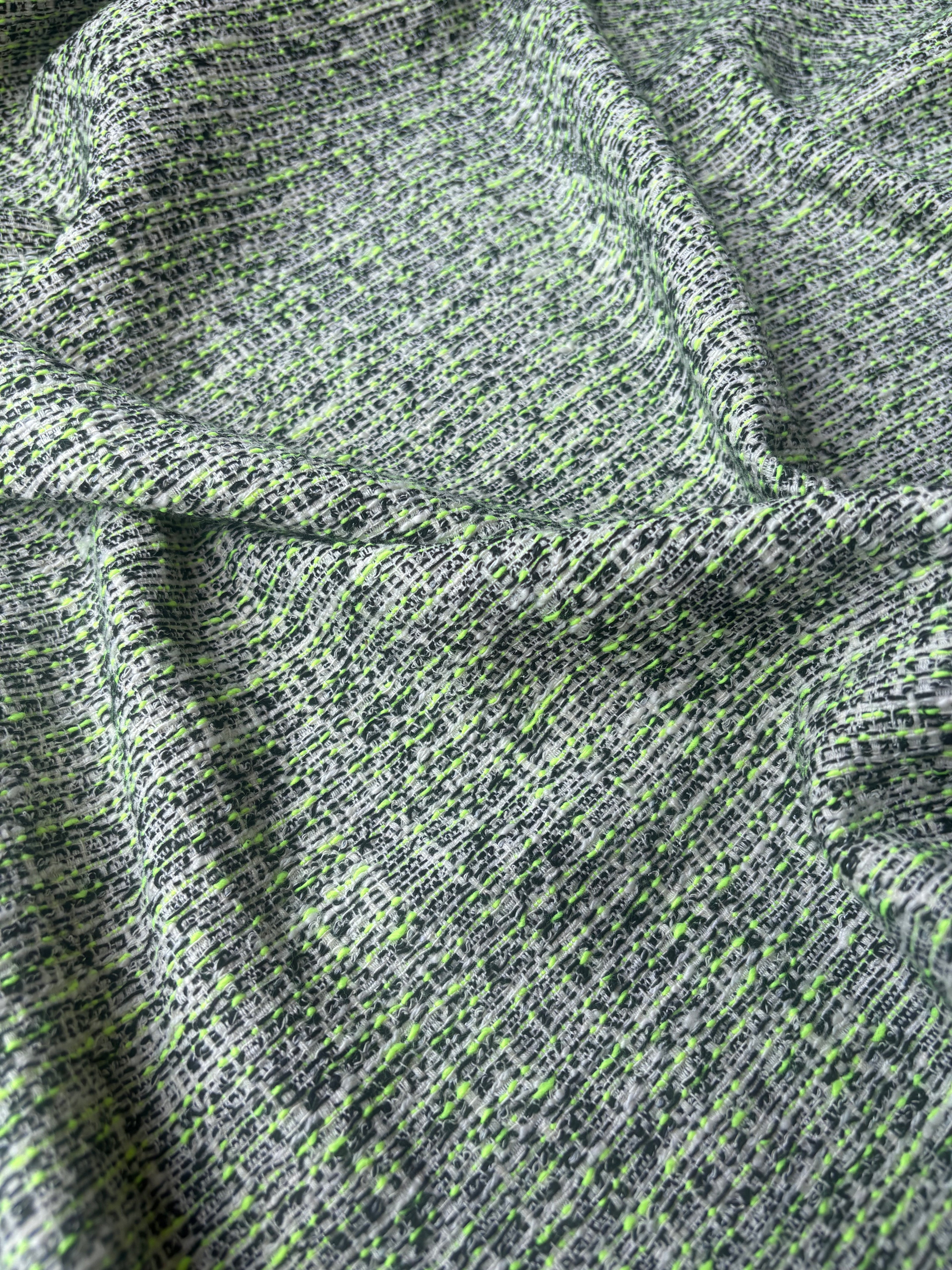 Tessuto Tweed Tipologia Chanel verdino