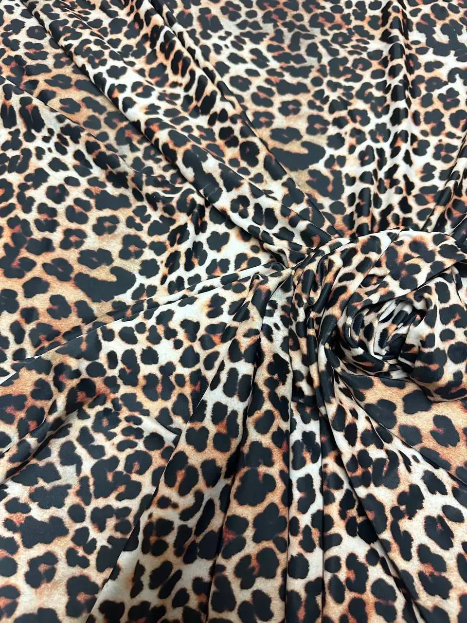 Lycra con estampado de leopardo 