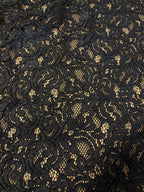 Pizzo Macramè Nero Glitter Argento
