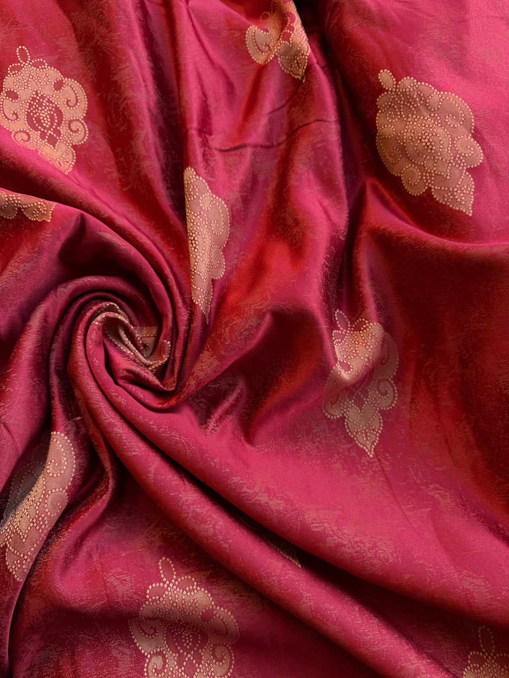 Red Jacquard Damask Upholstery (underpriced) 