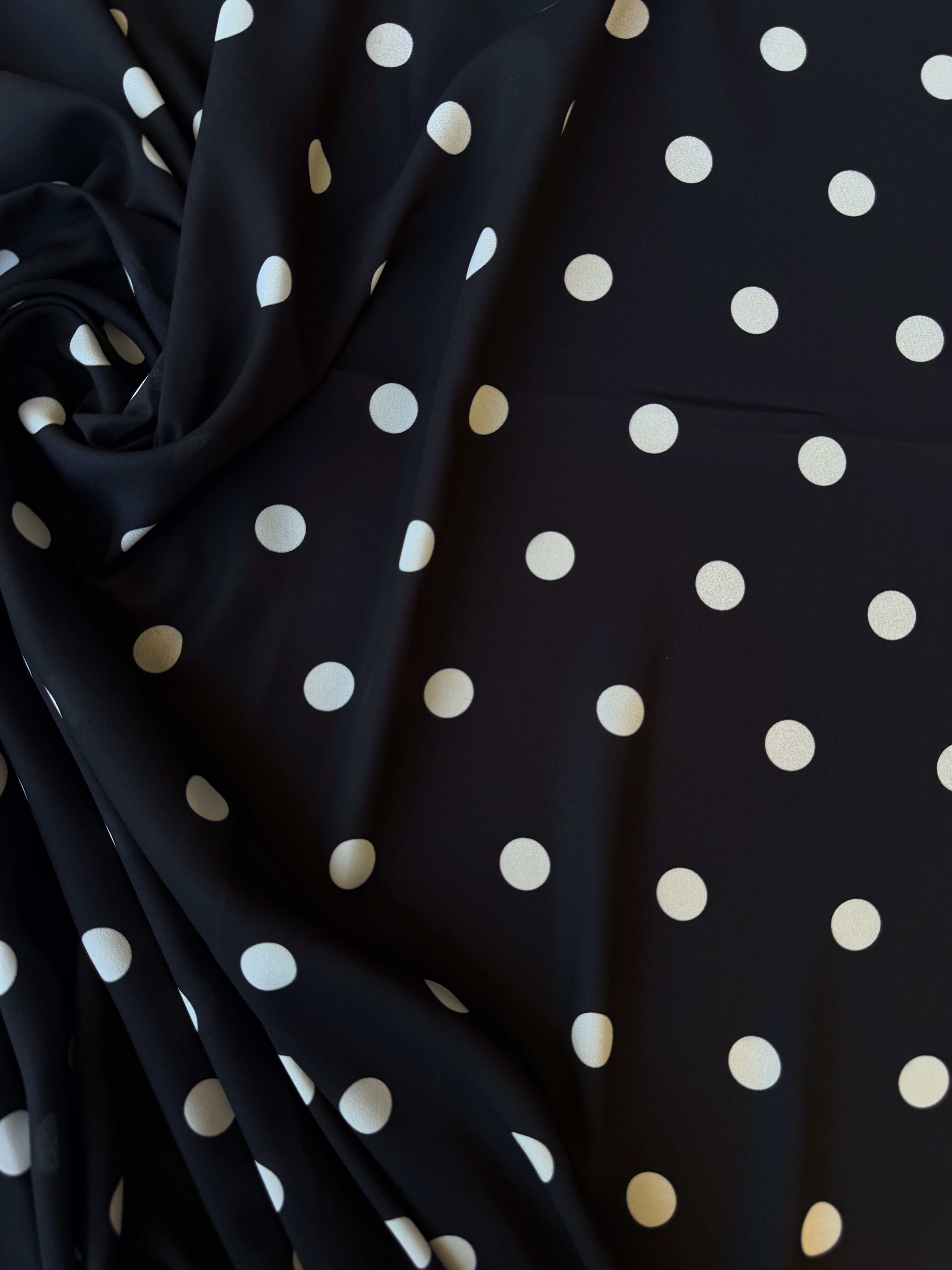 Satin marrocain Pois Nero Classic