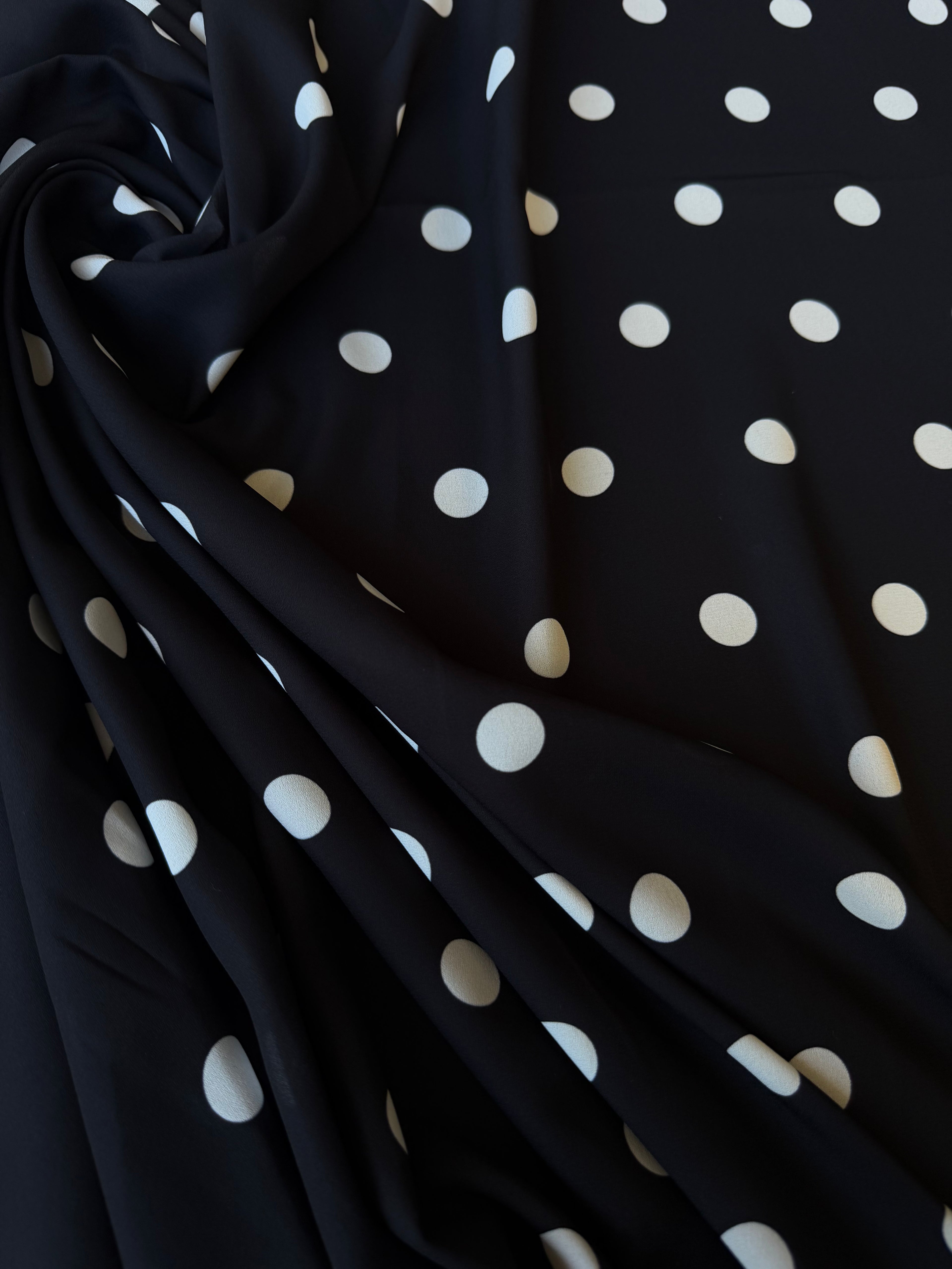 Satin marrocain Pois Nero Classic
