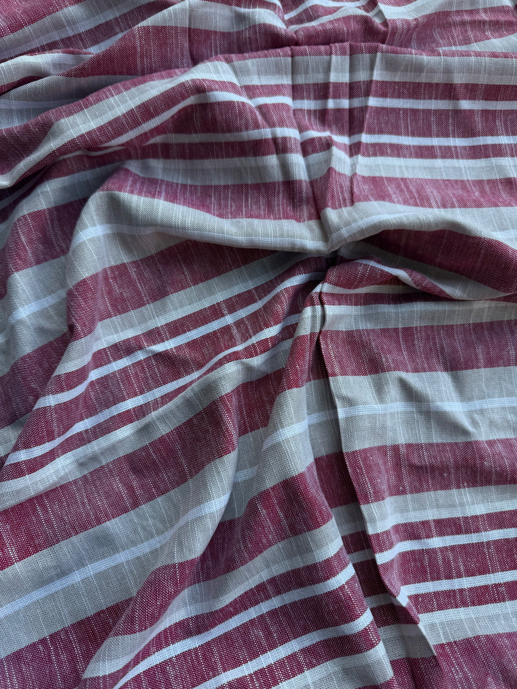 Lino Riga Rosso Lavato