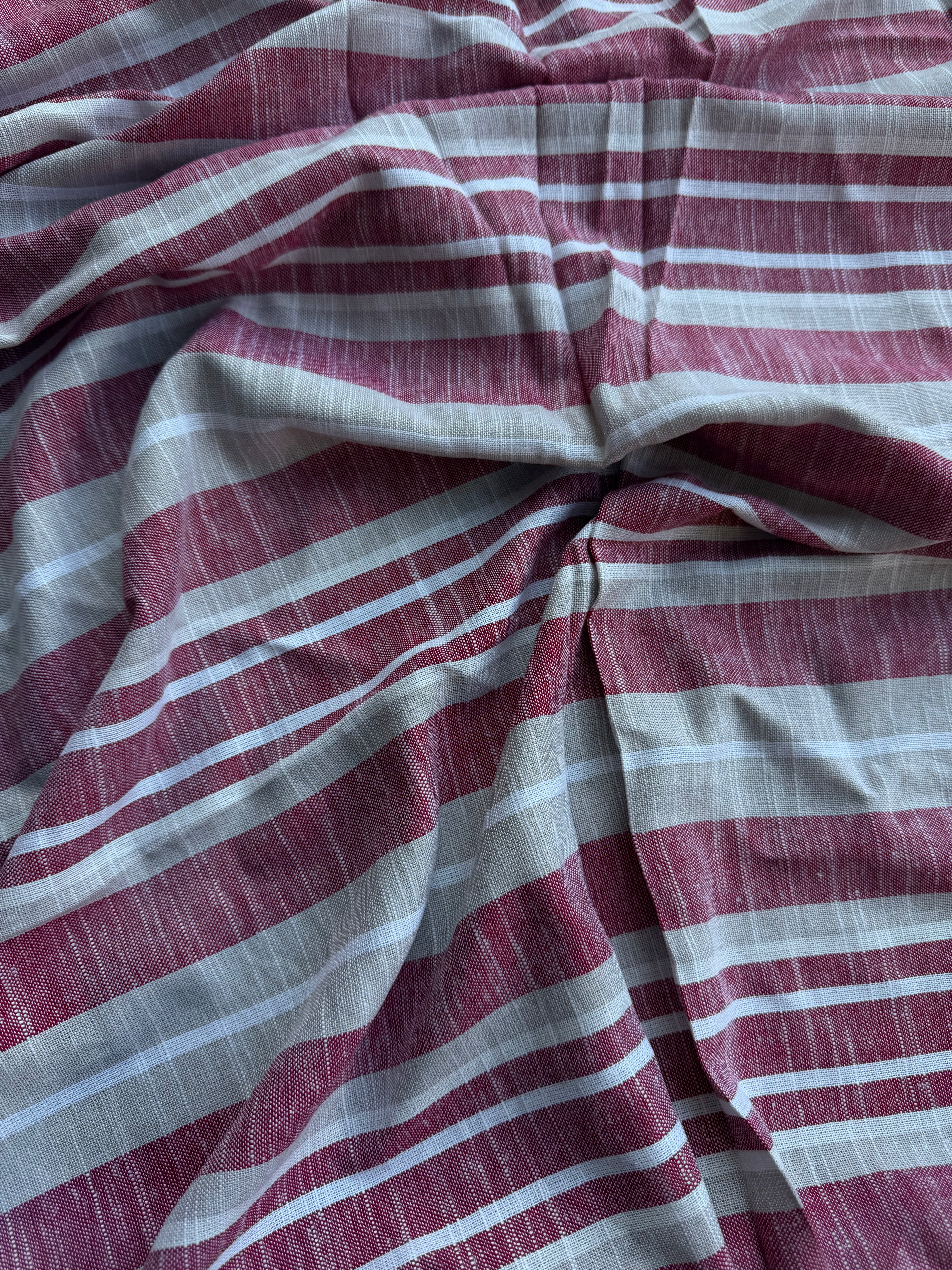 Lino Riga Rosso Lavato