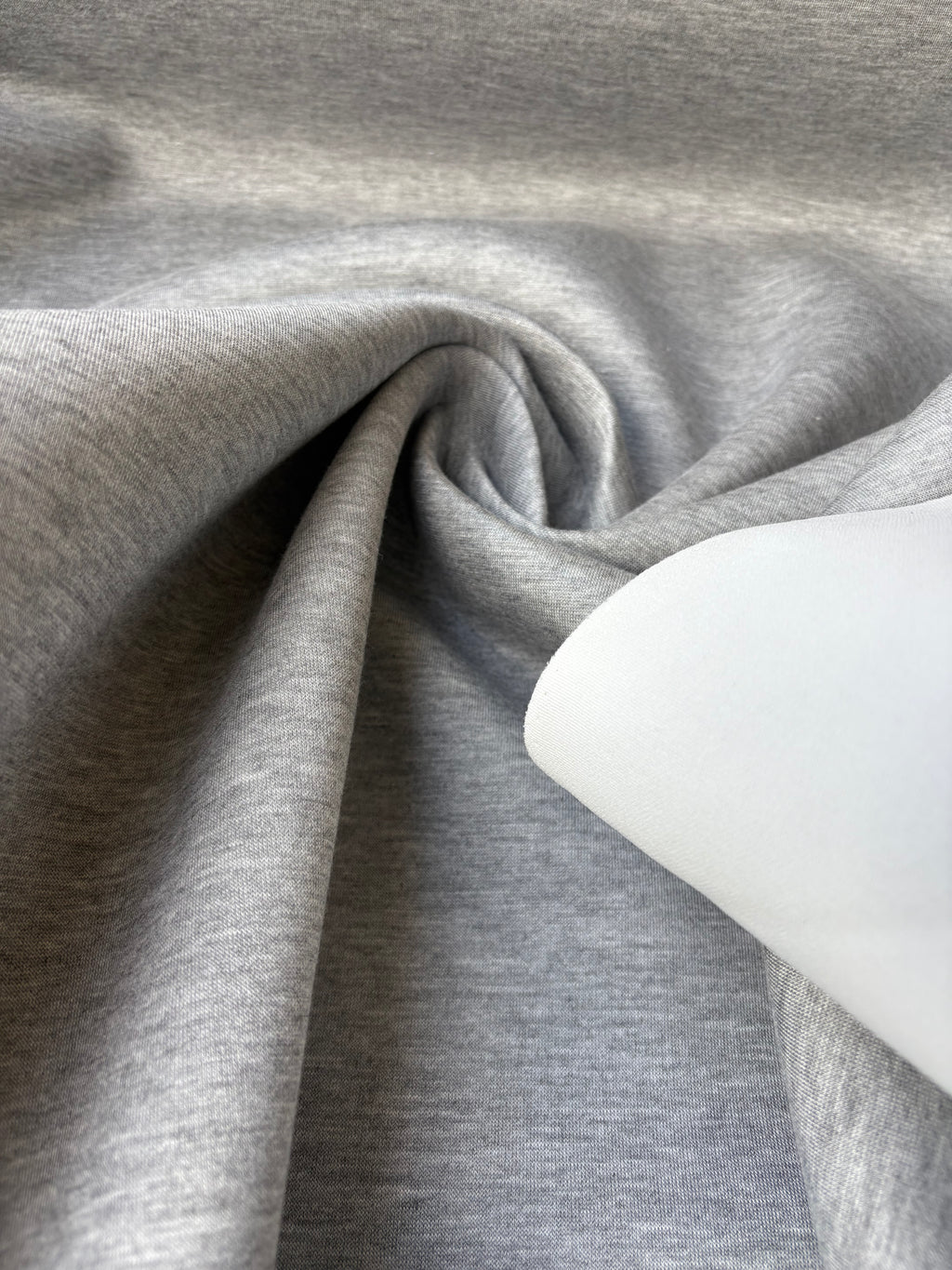 Tessuto Scuba Neoprene Grigio Bianco doubleface