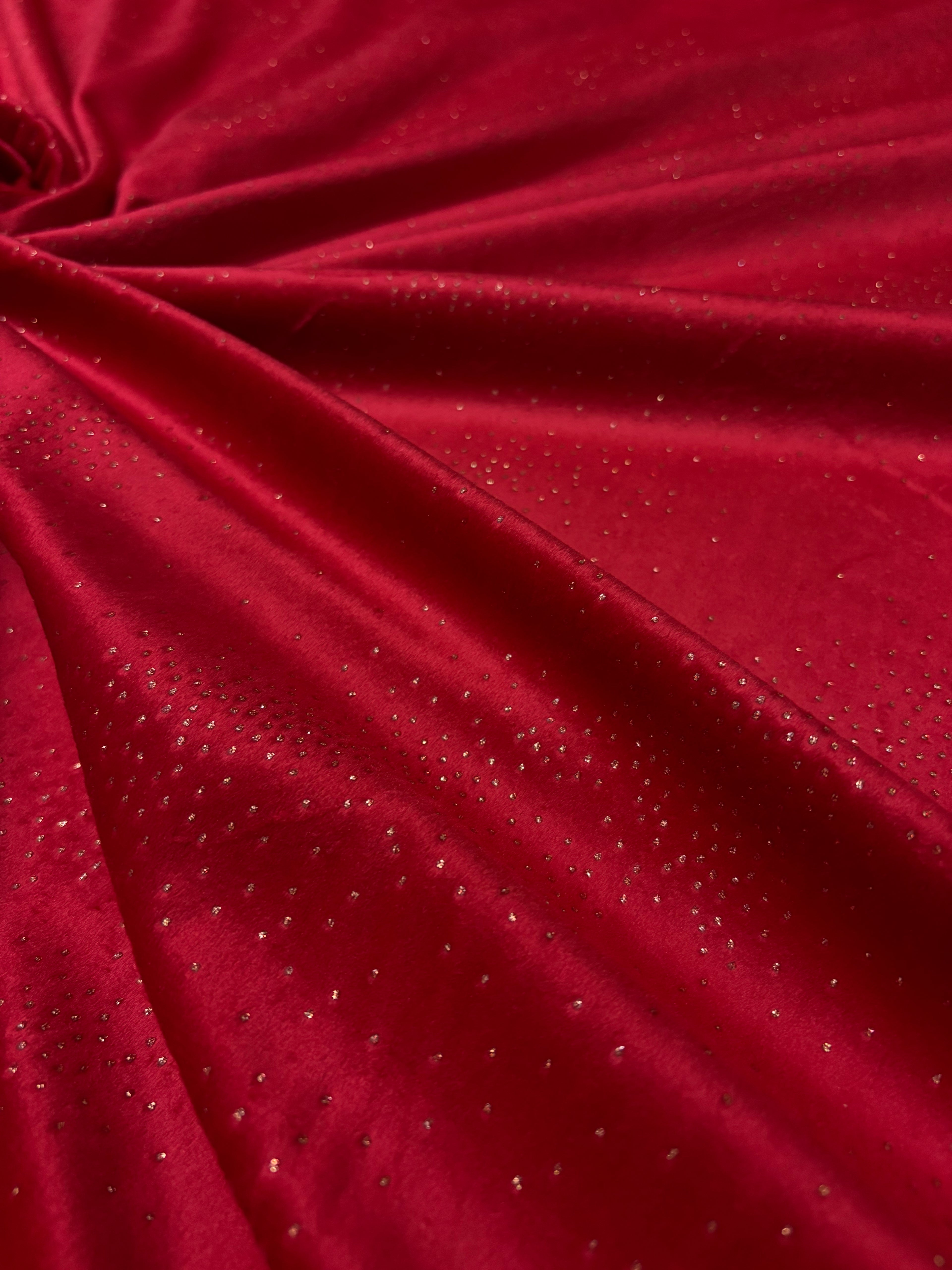 Velluto Rosso Glitter Doppia Altezza