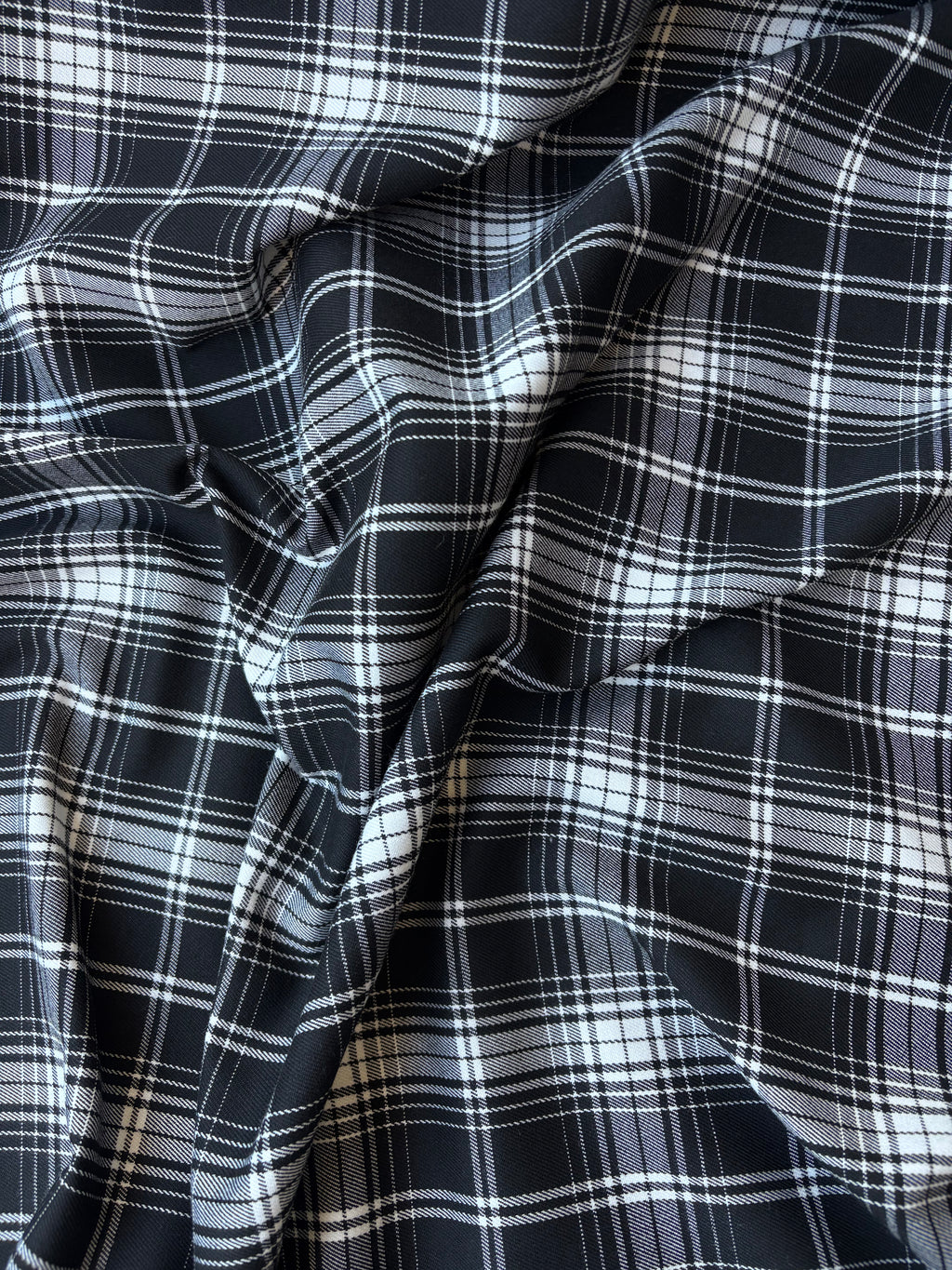 Tartan Scozzese Quadro Black White