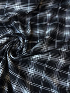Tartan Scozzese Quadro Black White