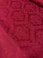 Episcopal Damask Upholstery Bordeaux 3.45H