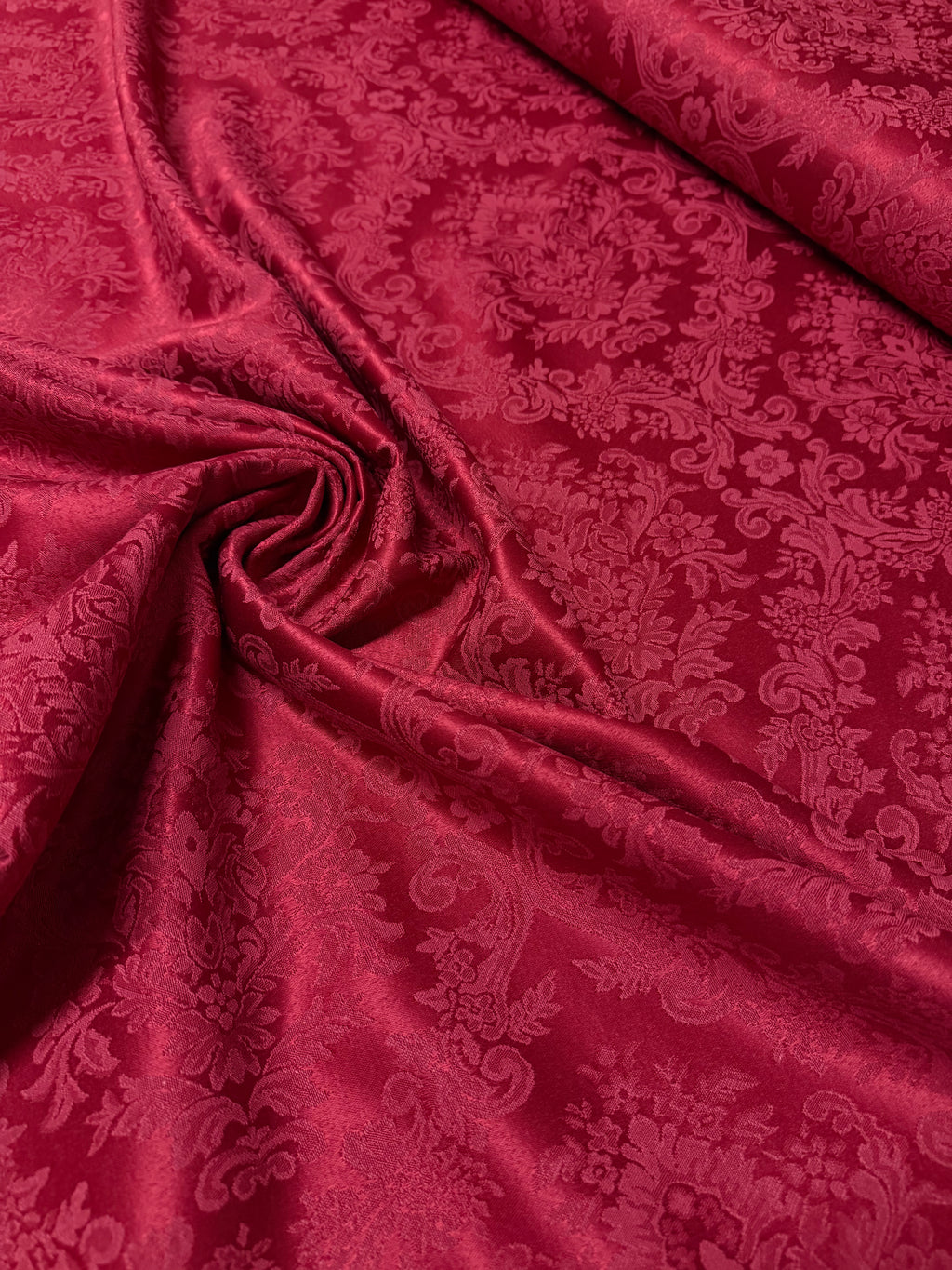 Episcopal Damask Upholstery Bordeaux 3.45H