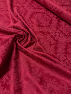 Episcopal Damask Upholstery Bordeaux 3.45H