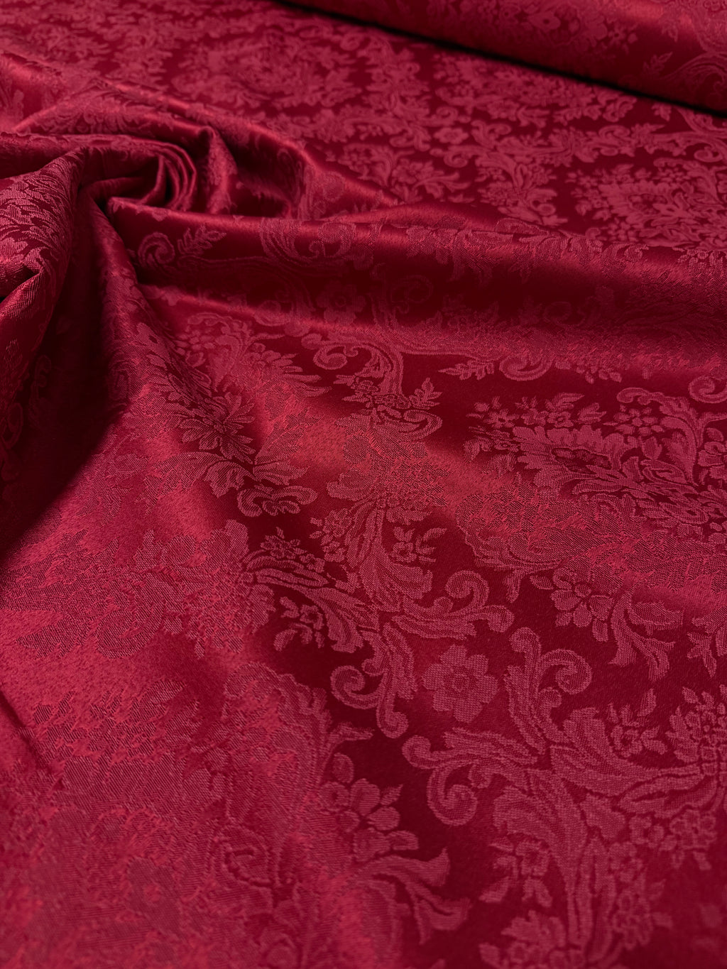 Episcopal Damask Upholstery Bordeaux 3.45H