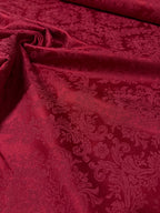 Episcopal Damask Upholstery Bordeaux 3.45H