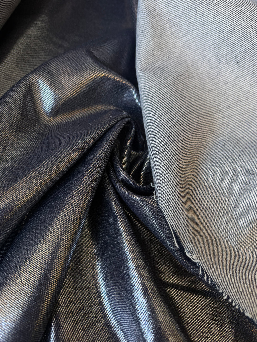 Tessuto Jeans Denim Glitter