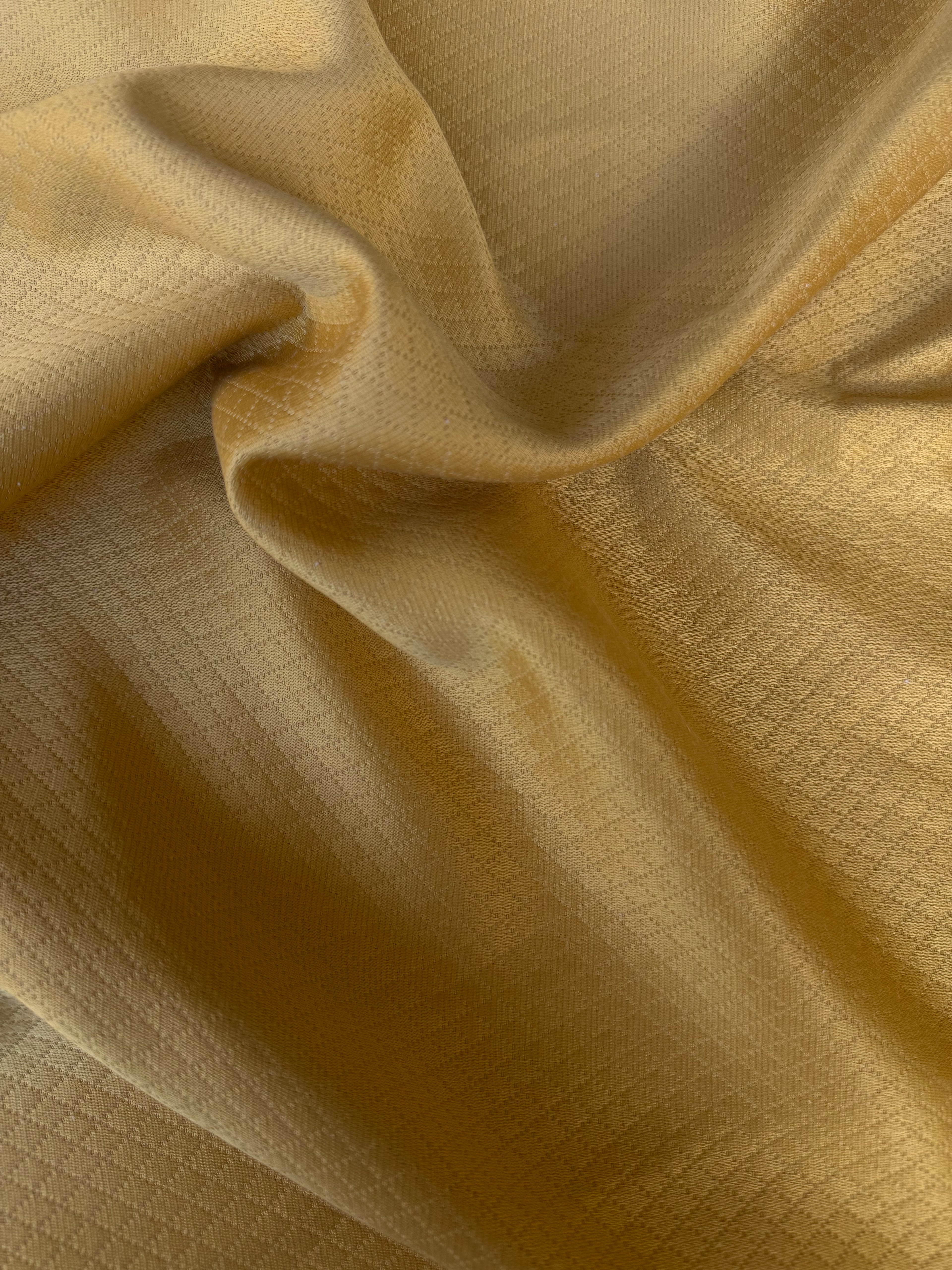 Tappezzeria Damascato Jacquard Rombi Giallo Oro