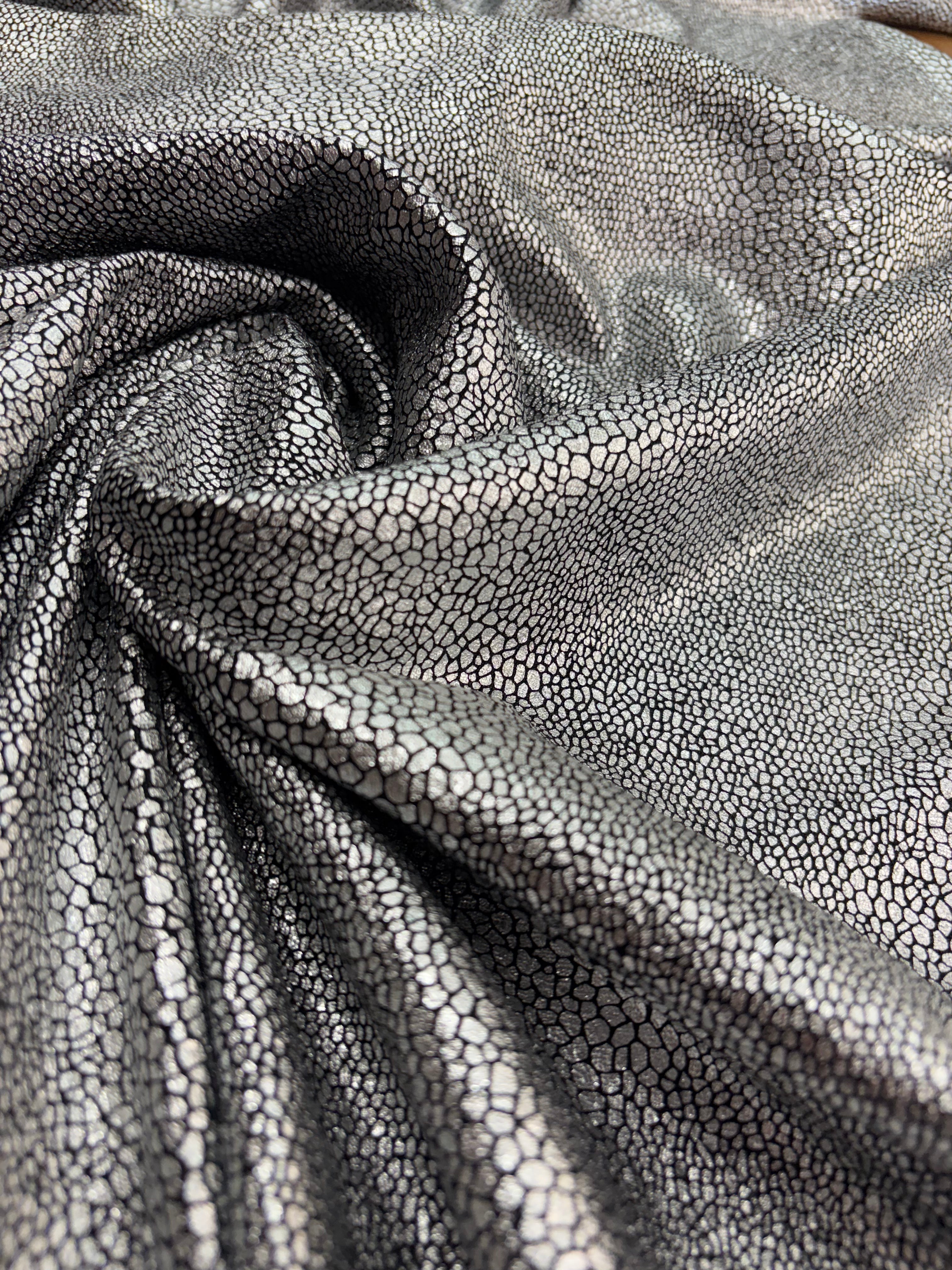 Lycra Lurex Serpente  Argento