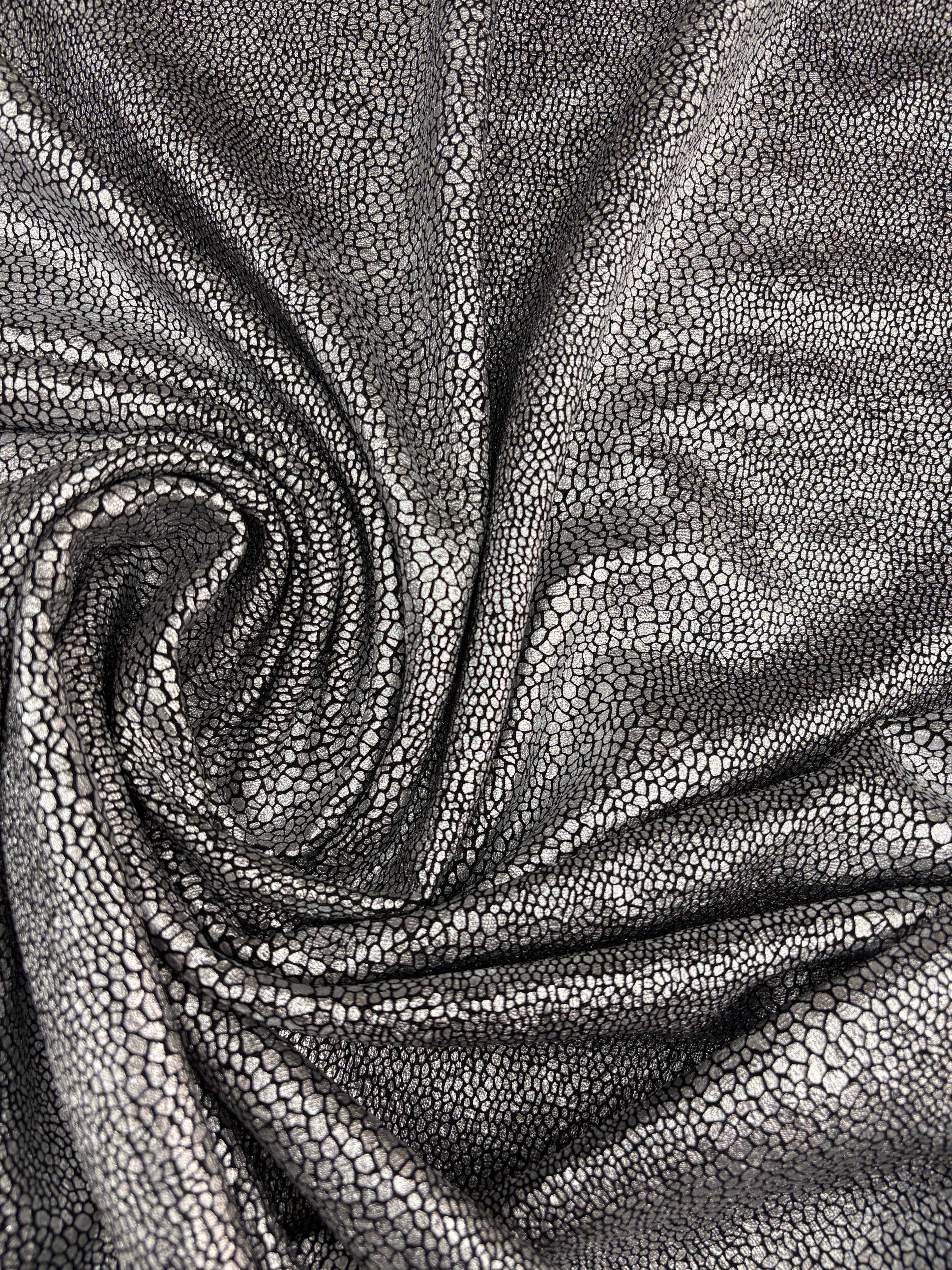 Lycra Lurex Serpente  Argento