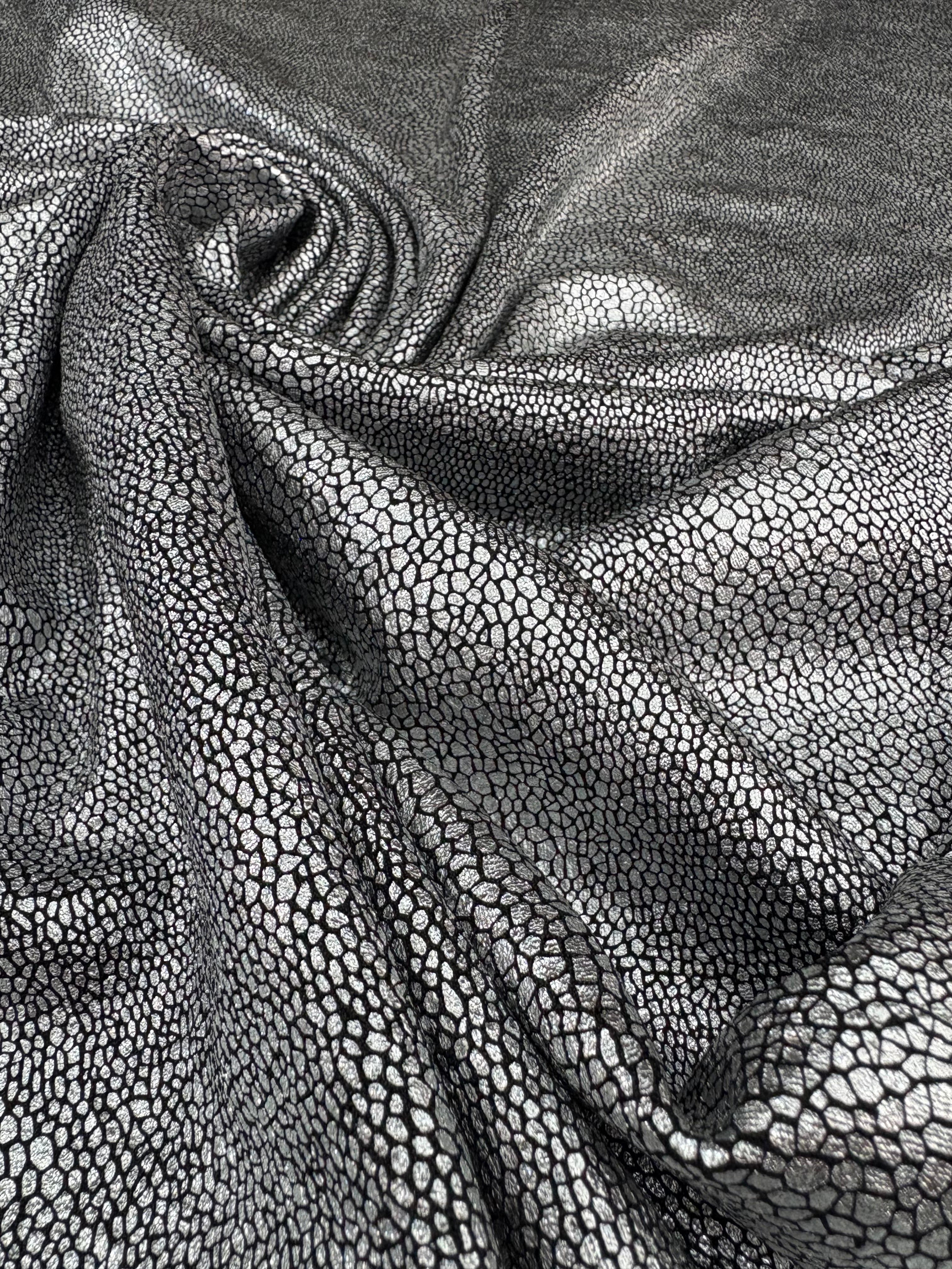 Lycra Lurex Serpente  Argento