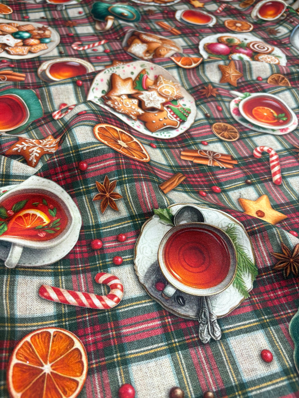 Scampolo Panama Tavola imbandita Natalizi 280x140