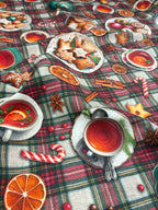 Scampolo Panama Tavola imbandita Natalizi 280x140