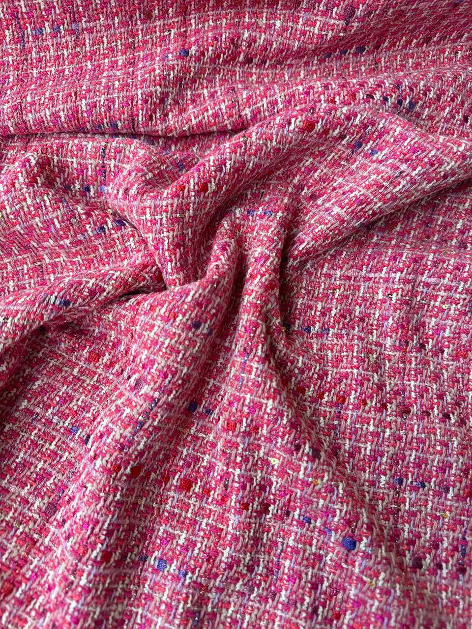 Tessuto Tweed Tipologia Chanel rosa Barbie
