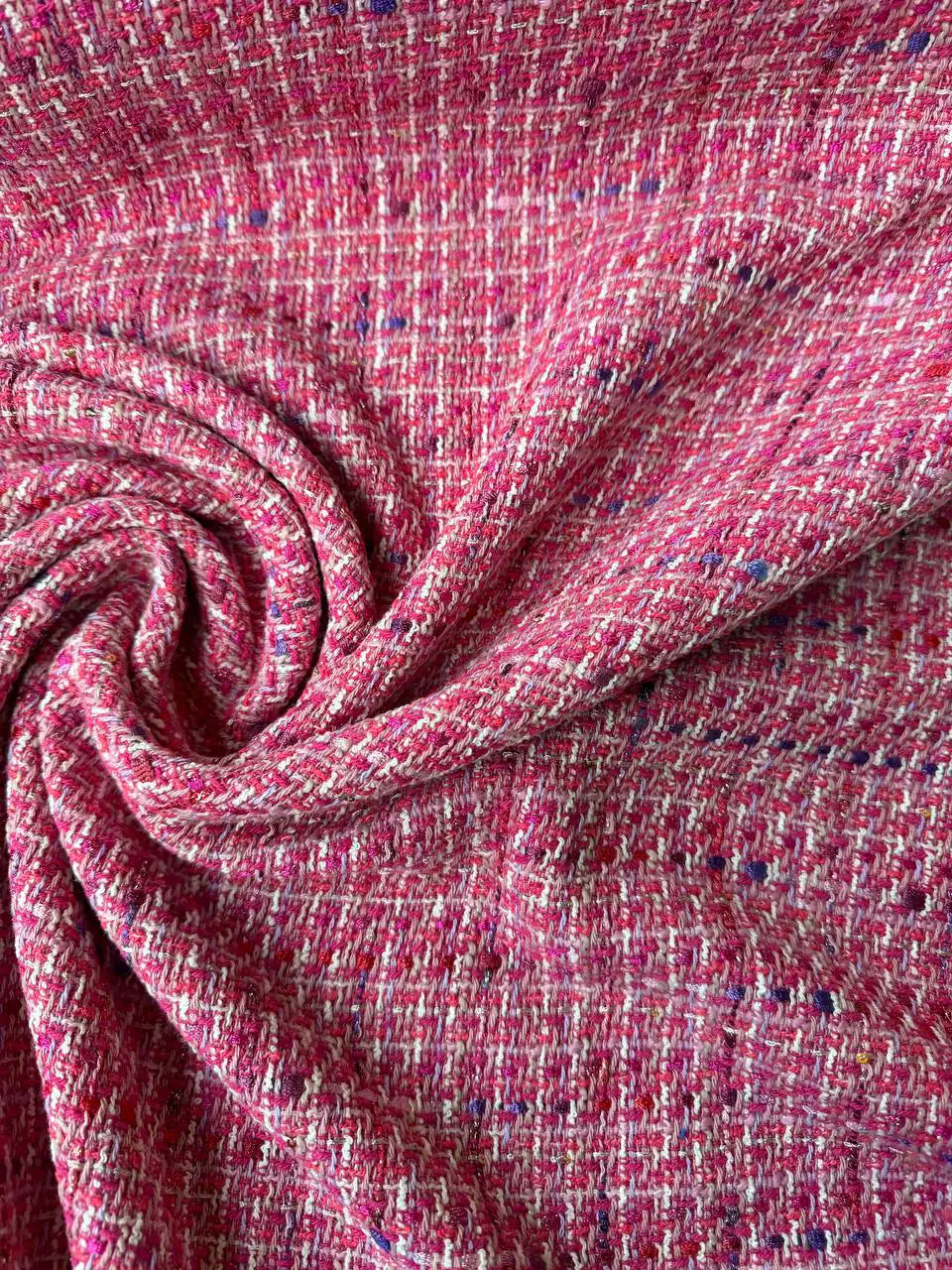 Tessuto Tweed Tipologia Chanel rosa Barbie