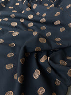Cotone Nero Ricamato Stile GG