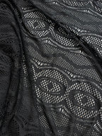 Pizzo Nero Elastico Ricamato