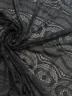 Pizzo Nero Elastico Ricamato