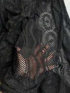 Pizzo Nero Elastico Ricamato