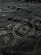 Pizzo Nero Elastico Ricamato