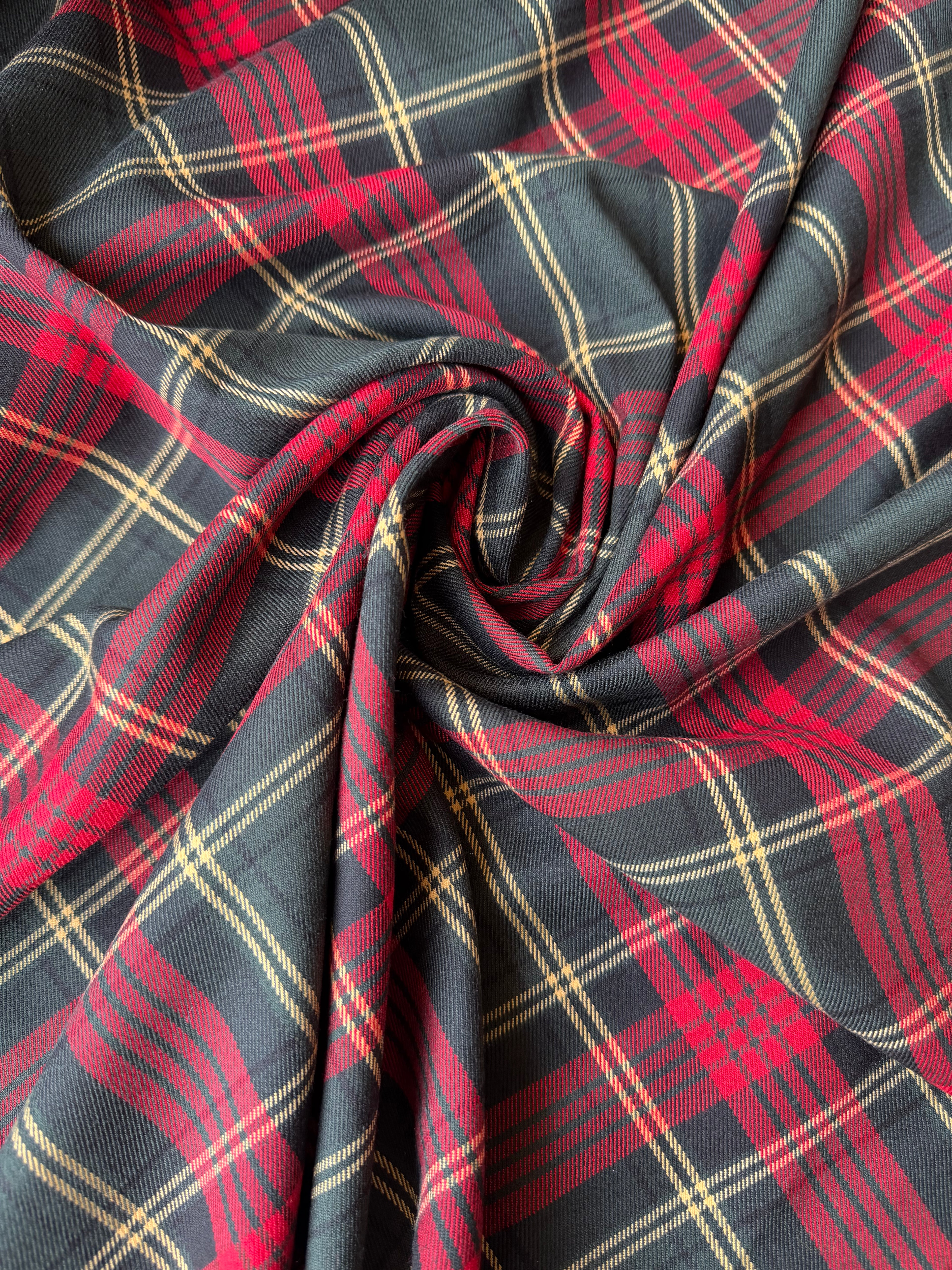 Tartan Scozzese Lanetta Quadrone Rosso Verde