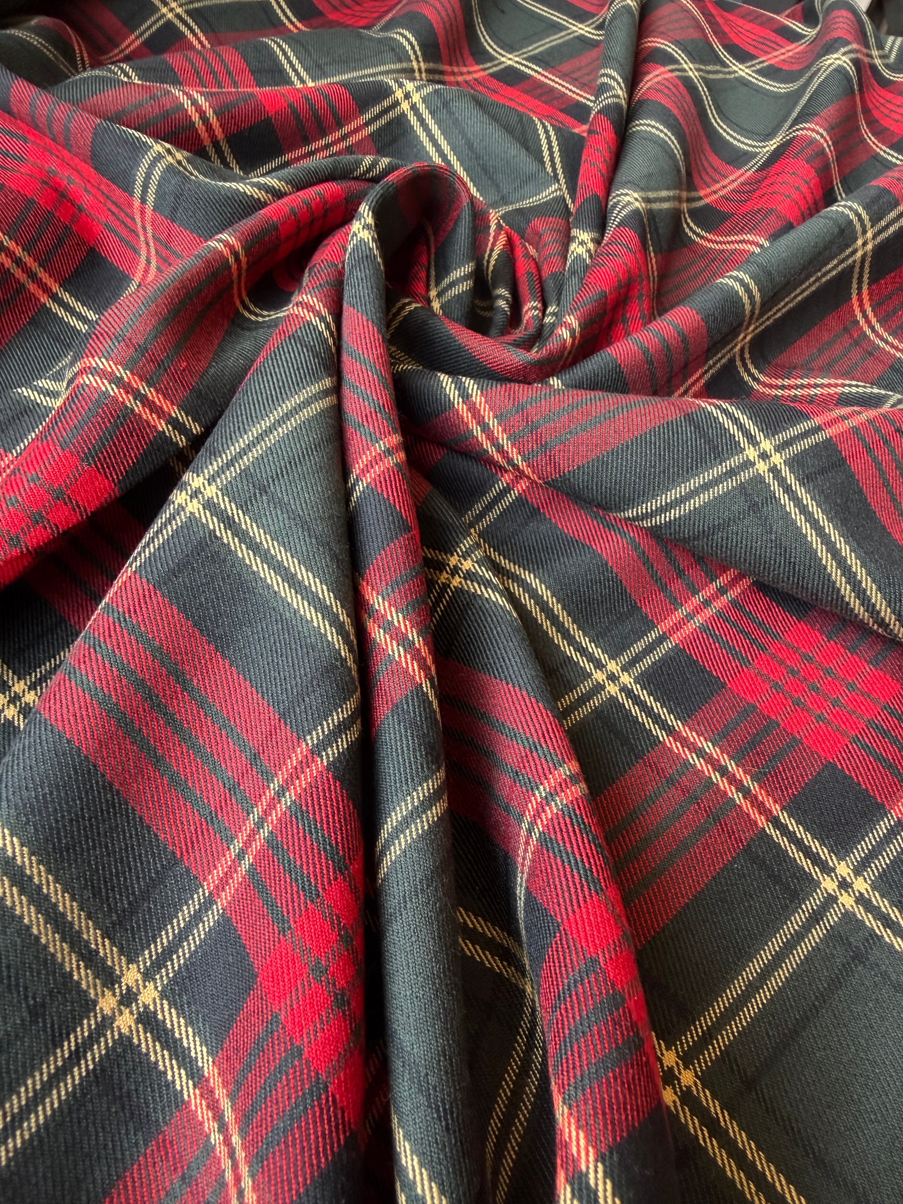 Tartan Scozzese Lanetta Quadrone Rosso Verde