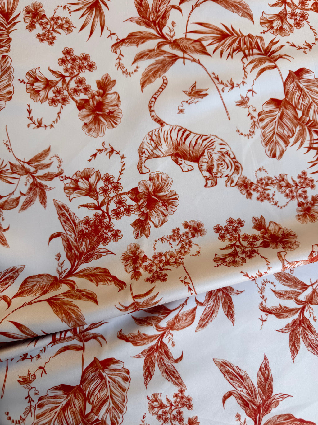Duchess Style Tela de jouy Animalier Orange terracotta 