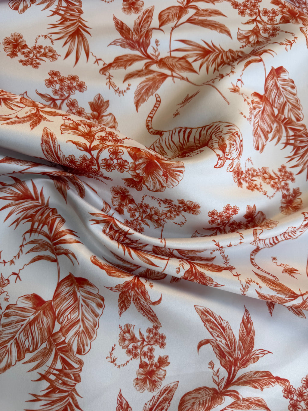 Duchess Style Tela de jouy Animalier Orange terracotta 