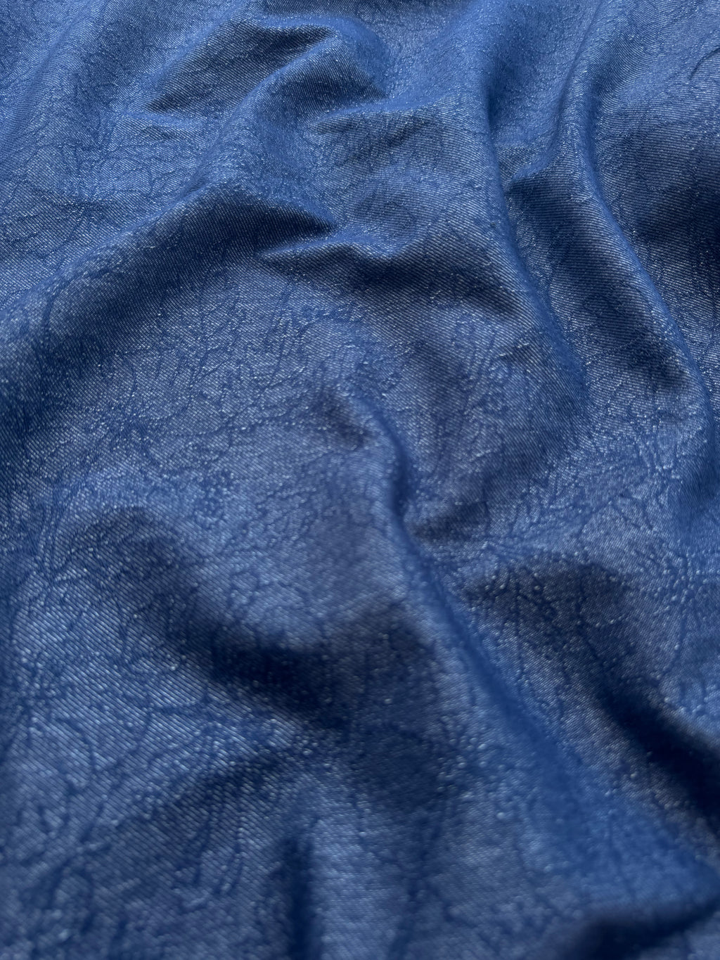 Tessuto Jeans Chambray Floreale