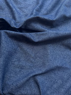 Tessuto Jeans Chambray Floreale