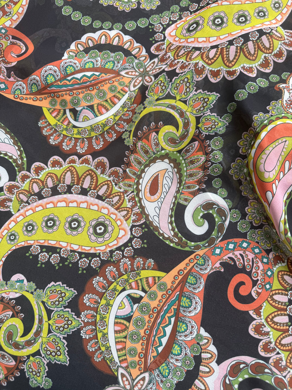 Georgette Paisley Multicolor