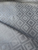 Christmas Damask Silver Glitter