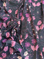 Scampolo Rete (tullè) Elastica 3,30x1,40 Fantasia floreale fucsia scuoto