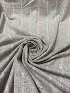 Tartan lanetta riga rosa spigato