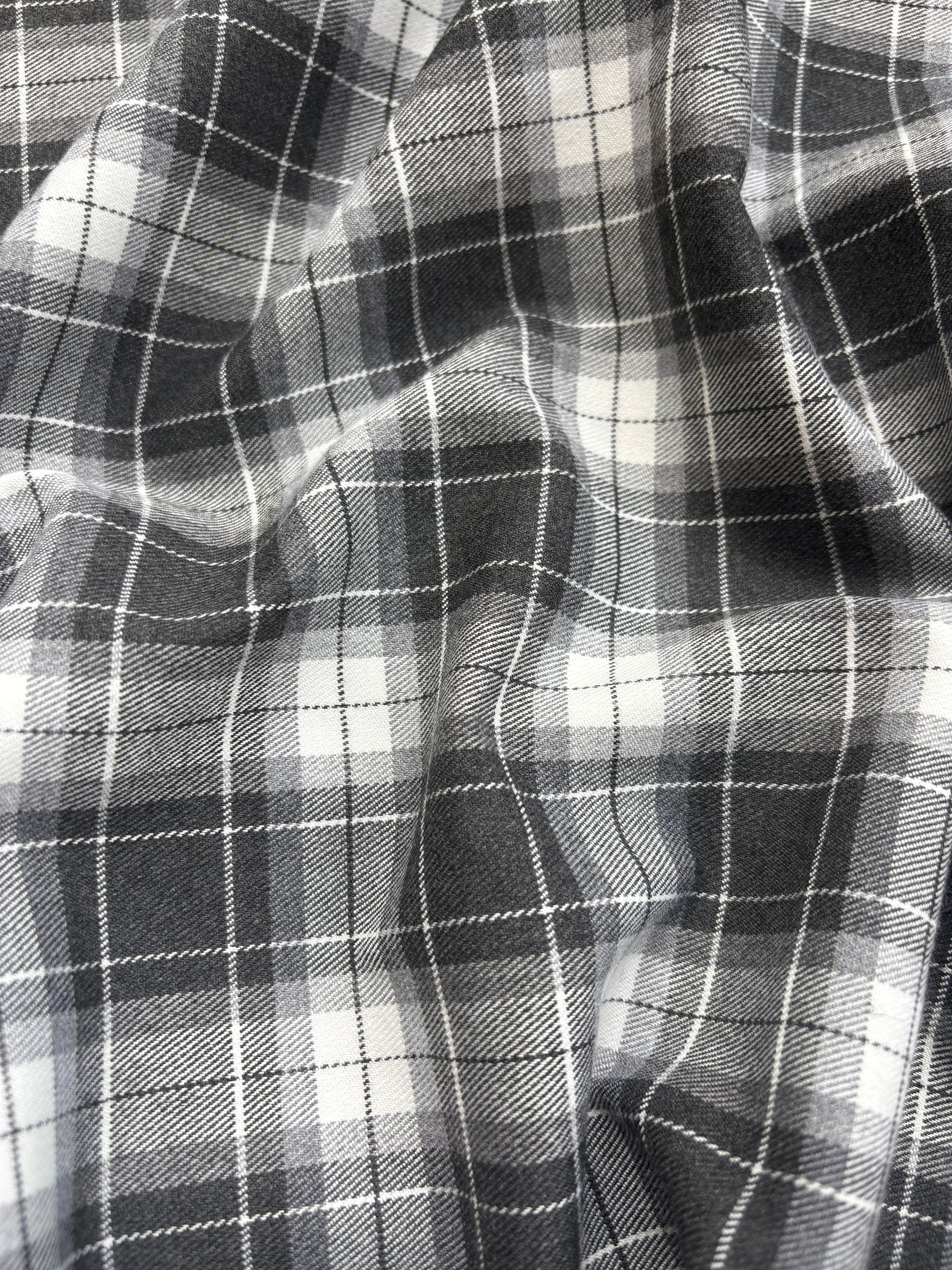 Scampolo Tartan Scozzese Quadro Grigio 2,00x1,50