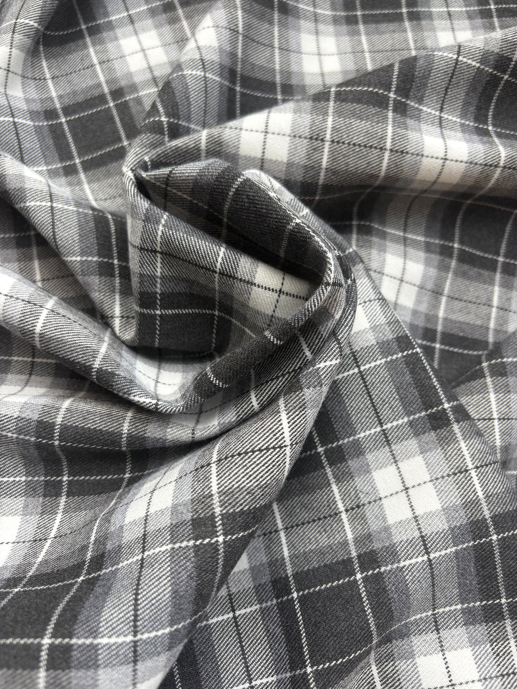 Scampolo Tartan Scozzese Quadro Grigio 2,00x1,50