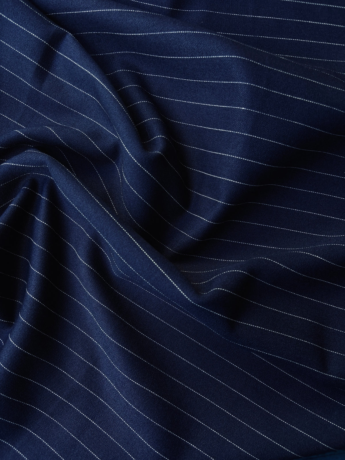 Fresh Blue Pinstripe Stretch Wool Remnant 1.00x1.50 UNDERPRICE