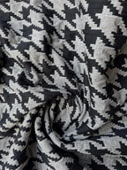 Scampolo maglia pied de poul grigio nero 1,70x1,50