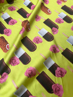 Scampolo Satin Icecream Giallo Multicolor 3,20x1,50