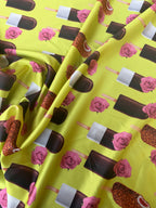 Scampolo Satin Icecream Giallo Multicolor 3,20x1,50