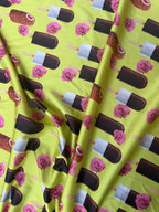 Scampolo Satin Icecream Giallo Multicolor 3,20x1,50